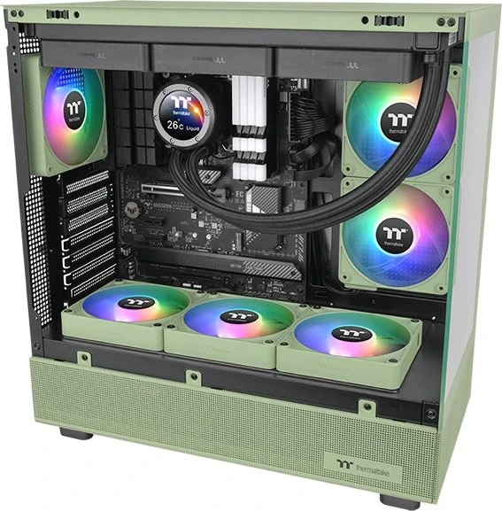 Thermaltake CT140 EX ARGB Sync Reverse Matcha Green, grün/weiß, 140mm, 3er-Pack
