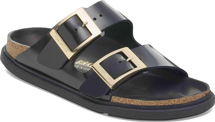Birkenstock Arizona Droplet Buckle Naturleder Lack high shine black (Damen)