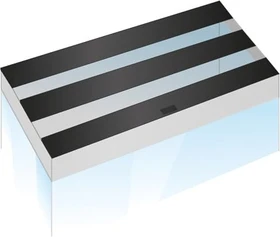 Juwel Klappensatz 100 x 40 IV, 3-teilig, schwarz