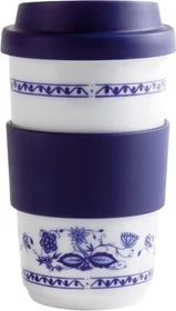 Kahla Zwiebelmuster Becher mit Trinkdeckel Zwiebelmuster 400ml