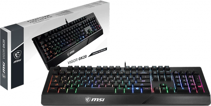 MSI Vigor GK20, LEDs RGB, USB, FR