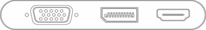 Wentronic Goobay Multiport-Adapter HDMI, DisplayPort, VGA, USB-C 3.0 [Stecker]