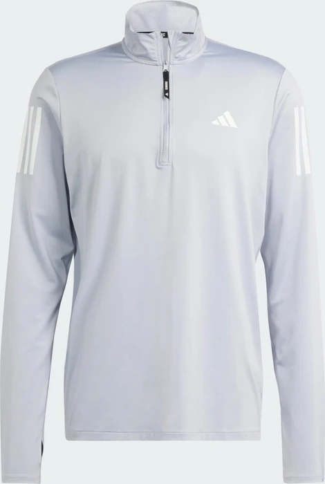 adidas Own The Run Half-Zip Laufshirt langarm halo silver (Herren)