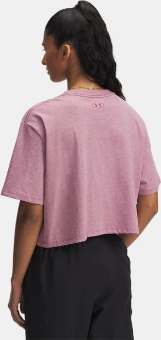 Under Armour Rival T-Shirt kurzarm fuchsia dusk light heather/black/white (Damen)