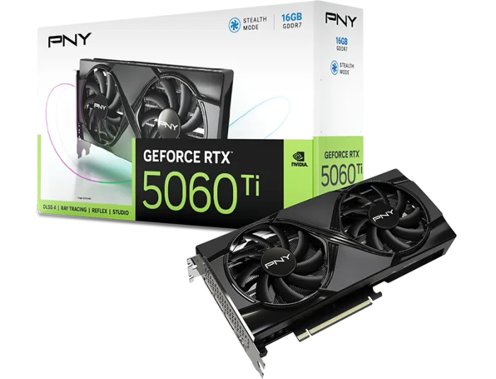 PNY GeForce RTX 5060 Ti Dual Fan, 16GB GDDR7, HDMI, 3x DP